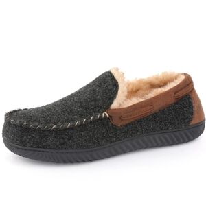 NEW! Slippers house shoes size 9!Dark grey machine washable warm winter casual